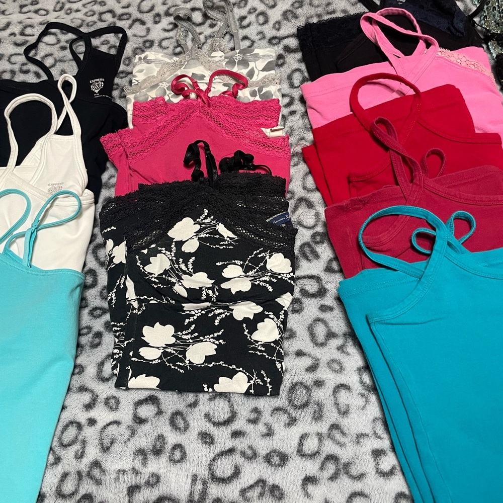17 Camis, tanks, undershirts. BKE, Express, American Eagle